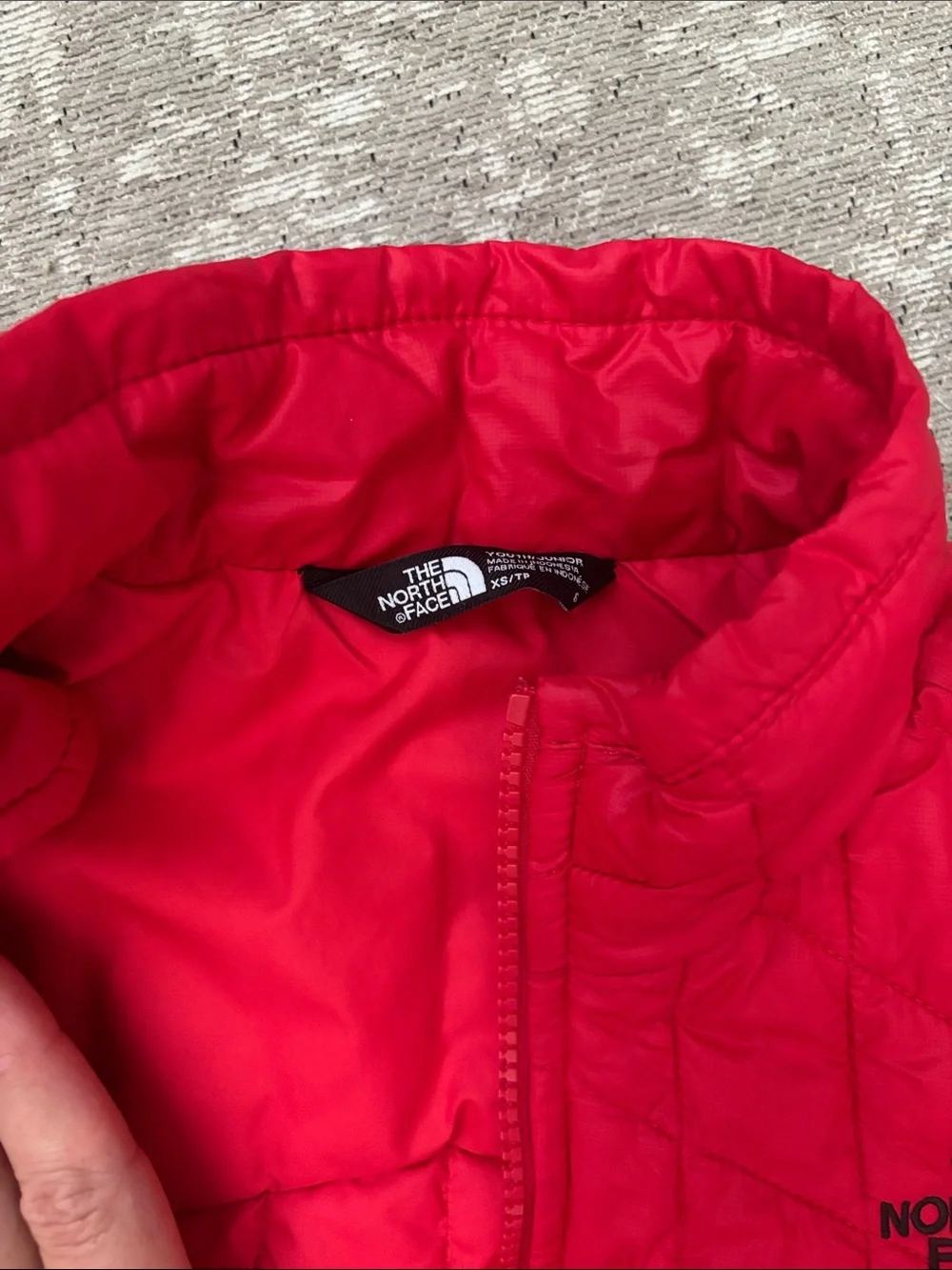 The North Face Kids Red Quilted Puffer Jacket